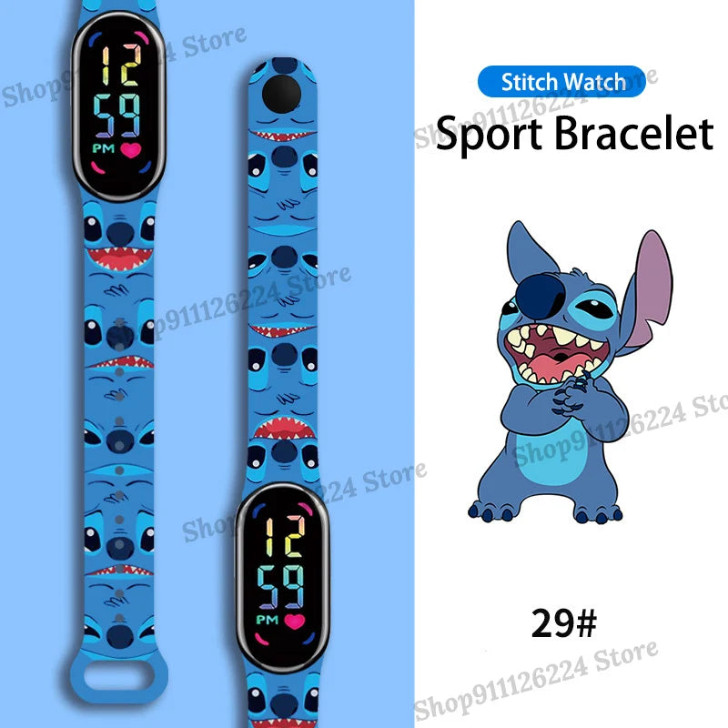 Montres Stitch pour enfants, filles, étanche, sport, écran tactile, pour femmes, horloge numérique étanche, bracelet, cadeaux exquis