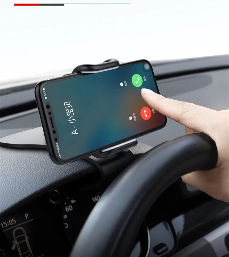 Support de téléphone de voiture rotatif à 360 degrés, Support universel pour téléphone portable, Support de tableau de bord pour poignée automatique, Support fixe pour téléphone portable