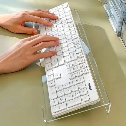 Transparent acrylic keyboard stand, compact desktop lift stand suitable for keyboards and mini computers - saving space