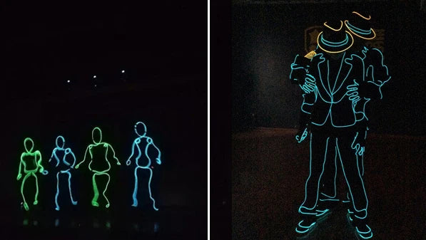 Câble lumineux EL Wire 1m/3m/5m, lumières d'ambiance intérieure de voiture, fête de danse, maison, néon, bricolage, Costumes, décoration, bande LED, lumière ambiante
