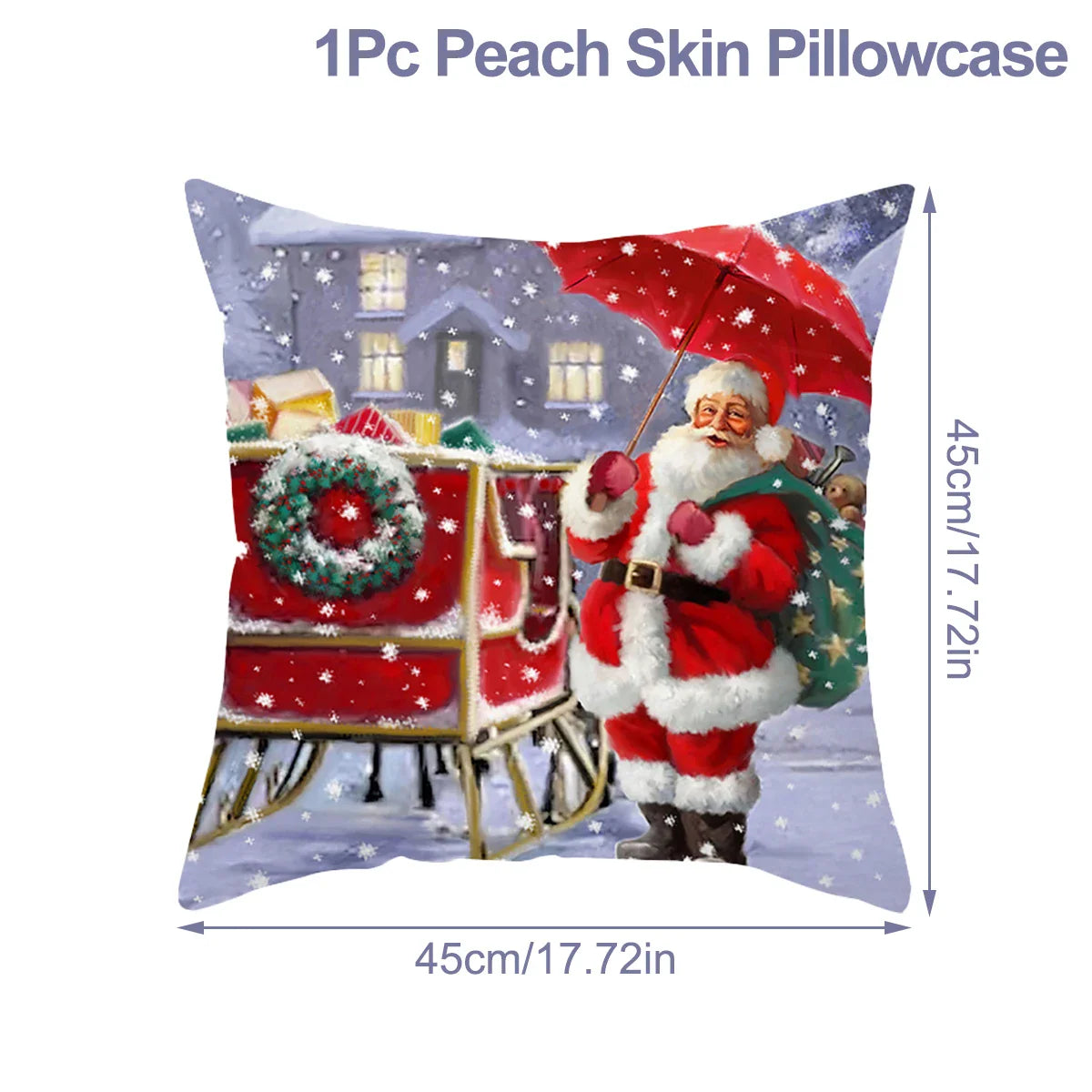 Housse de coussin de noël, père noël, décor de joyeux noël pour la maison, ornements de noël 2025, cadeaux de noël, nouvel an 2026