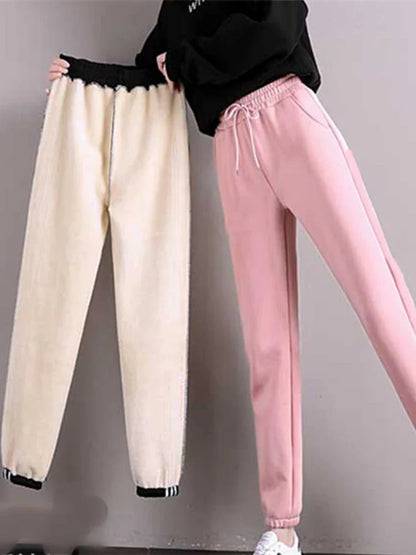 FjWarm Smile Optics Leggings pour femmes, pantalons longs épais, mode décontractée, monochrome, hiver, grande taille