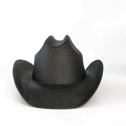 Nouveau chapeau de cowboy dégradé rétro Western pour hommes et femmes, chapeau de cowboy de scène de fête en plein air, chapeau de chevalier, sombrero de cowgirl vaquero