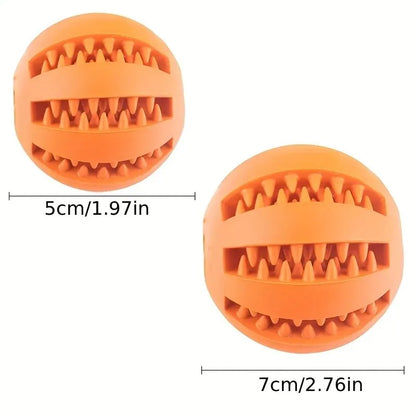 Balle de jouet pour chien, boule de jouet non toxique résistante aux morsures pour chiens de compagnie, chiot chat, mangeoire de friandises pour animaux de compagnie, boule de nettoyage des dents à mâcher