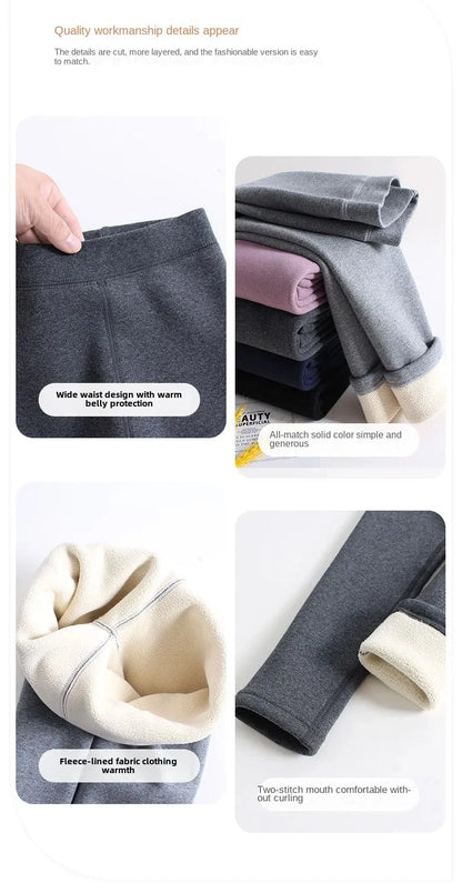 Leggings polaires désossés pour filles, pantalons polaires épais pour enfants, couleur unie, vêtements d'extérieur, automne et hiver