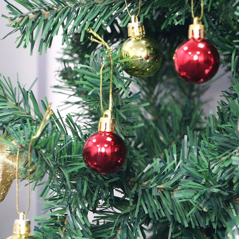 Boule de Noël Galvanisée de 3cm, 12 Pièces/Paquet, Décorations d'Arbre de Noël, Maison, ixde Vacances, Jouets Cadeaux de Nouvel An