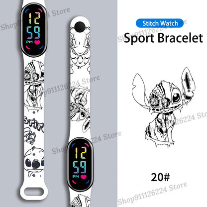 Montres Stitch pour enfants, filles, étanche, sport, écran tactile, pour femmes, horloge numérique étanche, bracelet, cadeaux exquis
