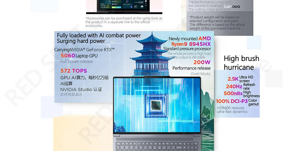 [Big sale]Lenovo Thinkbook16p 2025 R9 8945HX RTX5060 16GB/32GB+1TB 16‘’ 2.5K IPS display 165Hz