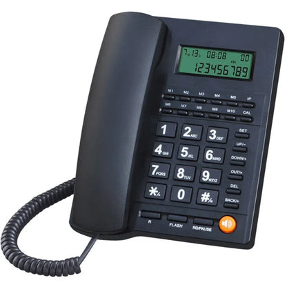 Téléphone fixe filaire DX11 avec grosses touches et identification de l'appelant, téléphone fixe pour bureau, hôtel, réception