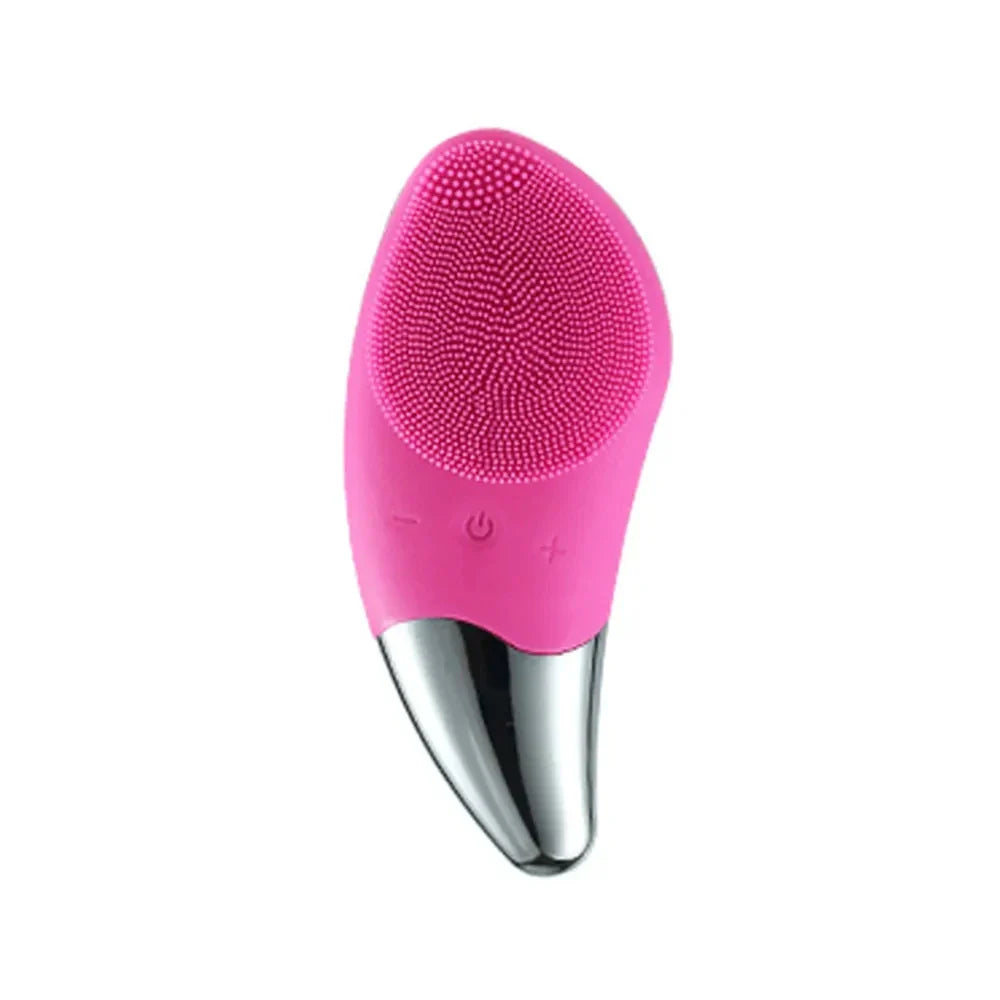 Mini Electric Face Washer Cleanser Silicone Facial Cleanser Waterproof Rechargeable Ultrasonic Pore Facial Cleaner