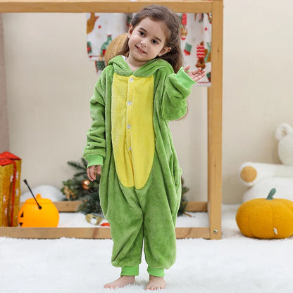 MICHLEY Pyjama grenouillère en flanelle pour Halloween, hiver, avec capuche, pour enfants, déguisement familial, combinaison de nuit, robe de chambre pour garçons et filles
