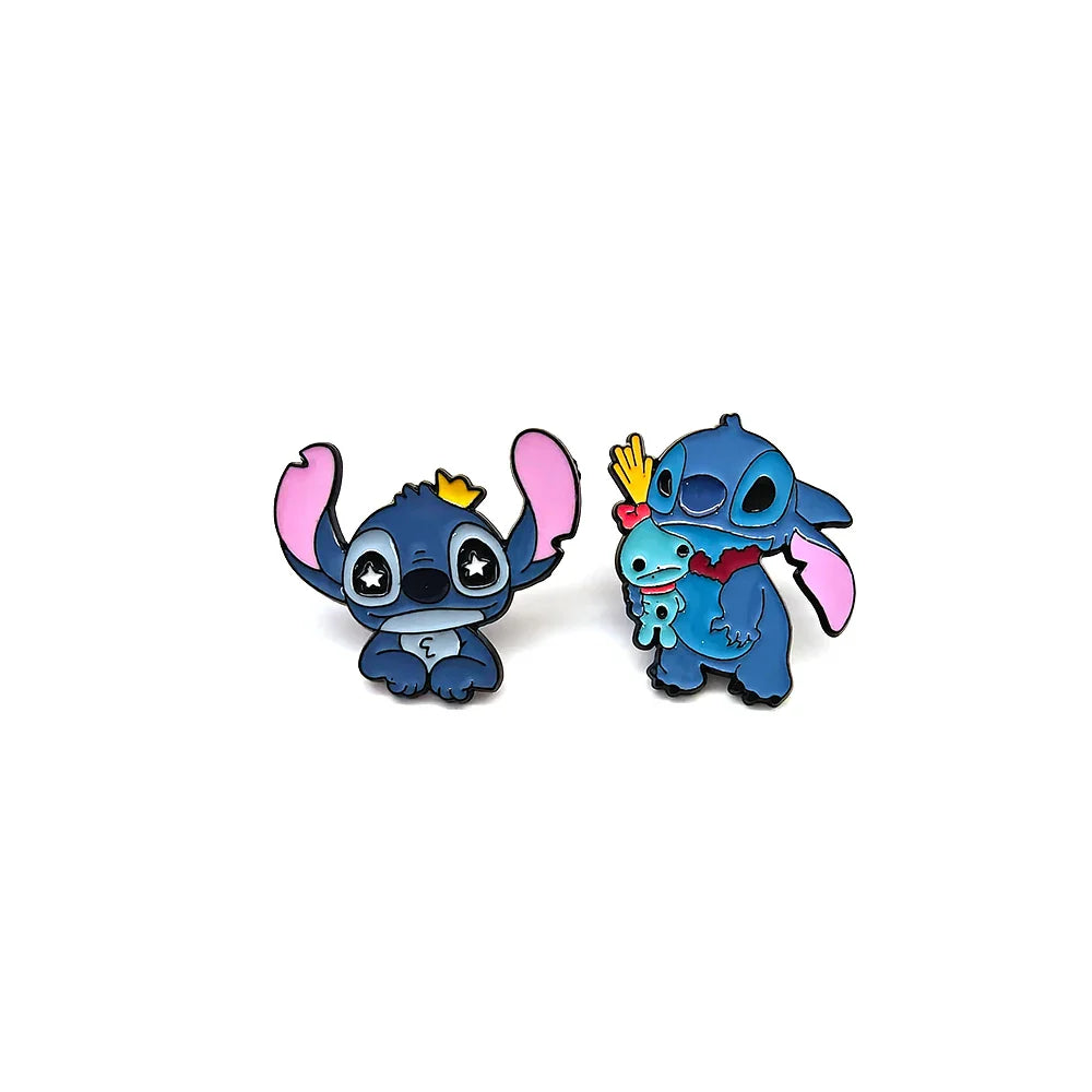 Broches Épingles en émail Dessin Animé Stitch à la Mode, Badges de Dessin Animé pour Sac à Dos, Accessoires de Bijoux Décoratifs, Cadeaux