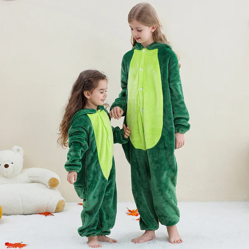 MICHLEY Pyjama grenouillère en flanelle pour Halloween, hiver, avec capuche, pour enfants, déguisement familial, combinaison de nuit, robe de chambre pour garçons et filles