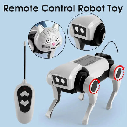 Robot RC télécommandé pour enfants, bricolage, modèle d'assemblage, ensemble électrique, jouet mécanique pour chien, jouets d'enseignement scientifique pour garçons, cadeau pour enfants