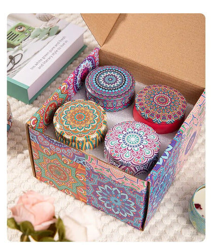 Bougies parfumées Osmanthus Gardenia avec pétales, petites bougies parfumées romantiques pour cadeaux d'anniversaire de filles, aromathérapie pour la maison