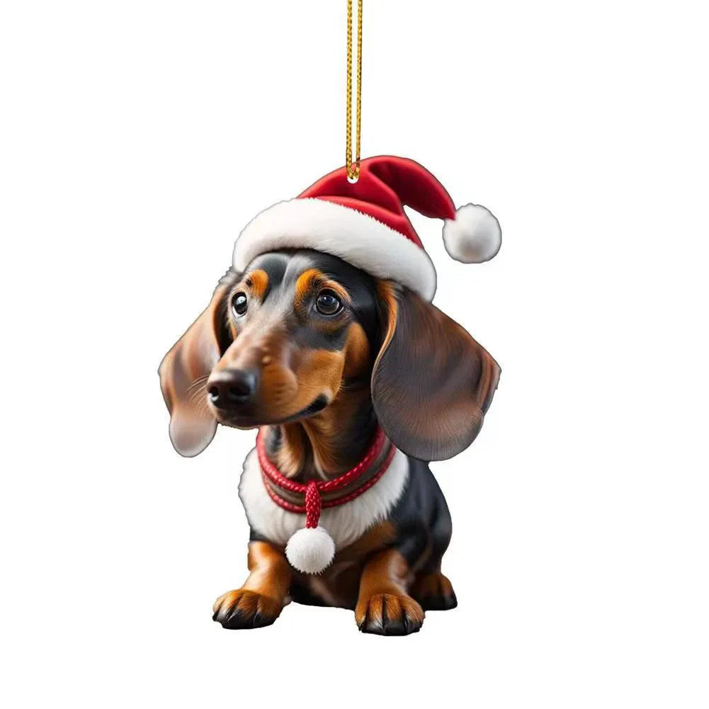 Cute Dog Car Hanging Home Tree Pendant Halloween Christmas Tree Pendant Home Decoration Window Car Ornament Backpack Ornament