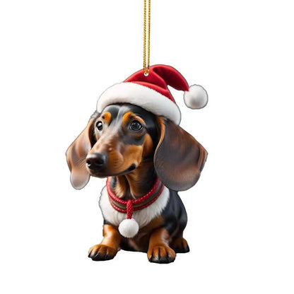 Cute Dog Car Hanging Home Tree Pendant Halloween Christmas Tree Pendant Home Decoration Window Car Ornament Backpack Ornament