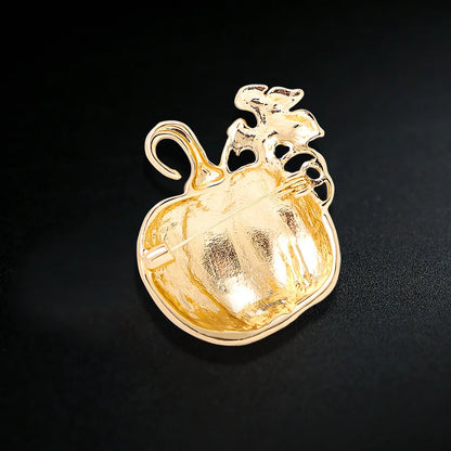 Halloween Pumpkin Brooch for Women All-season Universal Oil Dripping Badge Clothes Bag Scarf Accessories Brooch