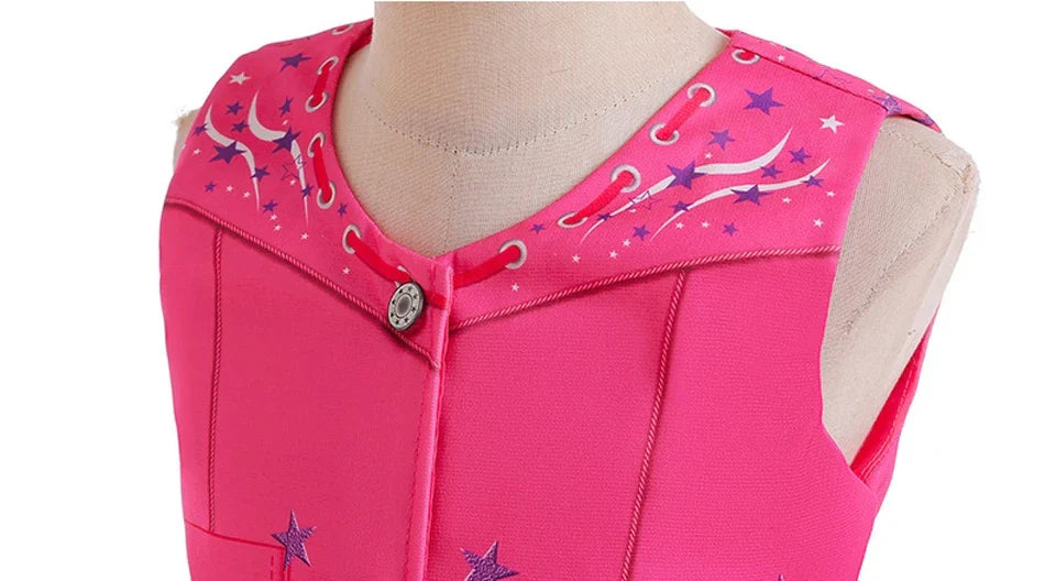 Robe de Cowgirl pour filles de 2 à 12 ans, Costume Barbei pour tout-petits, tenue de Cosplay, vêtements d'halloween
