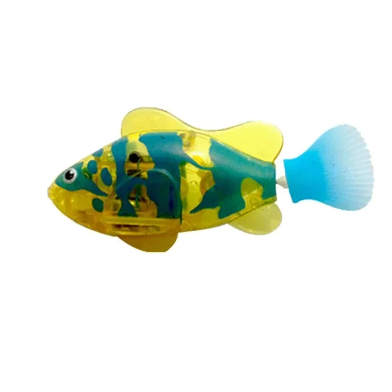 Jouet pour chat LED inductif interactif natation Robot poisson jouets brillant électrique poissons stimuler chaton chasse Instinct produits pour animaux de compagnie