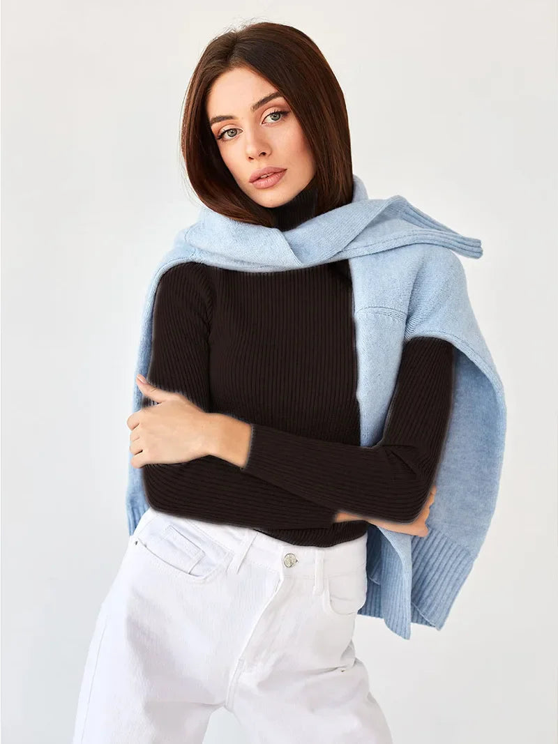 Women Sweater 2024 Autumn Knitted Pullovers Turtleneck Slim Knitting Bottoming Shirt Solid Color Knitwear Jumpers Basic Sweaters