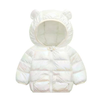 1-6T Hiver Bébé Filles Garçons Vêtements Manteaux Duvet Coton Dessin Animé Capuche Vestes Enfants Combinaison de Ski Salopette Costume de Tout-Petit