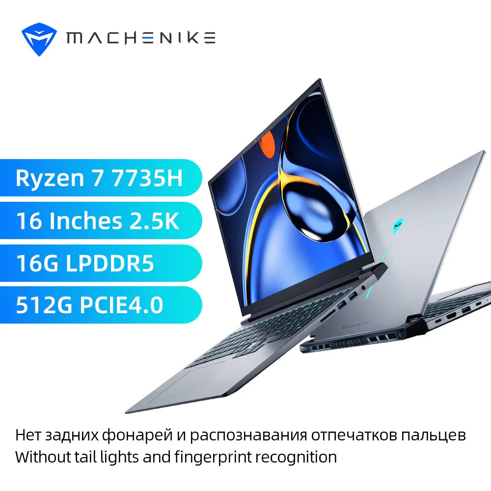 Pre Sale Machenike Laptop Light 16 Air intel core i7 13620H 16‘’ 2.5K 100%SRGB 120Hz 16G RAM DDR5 512G SSD Russian Keyboard