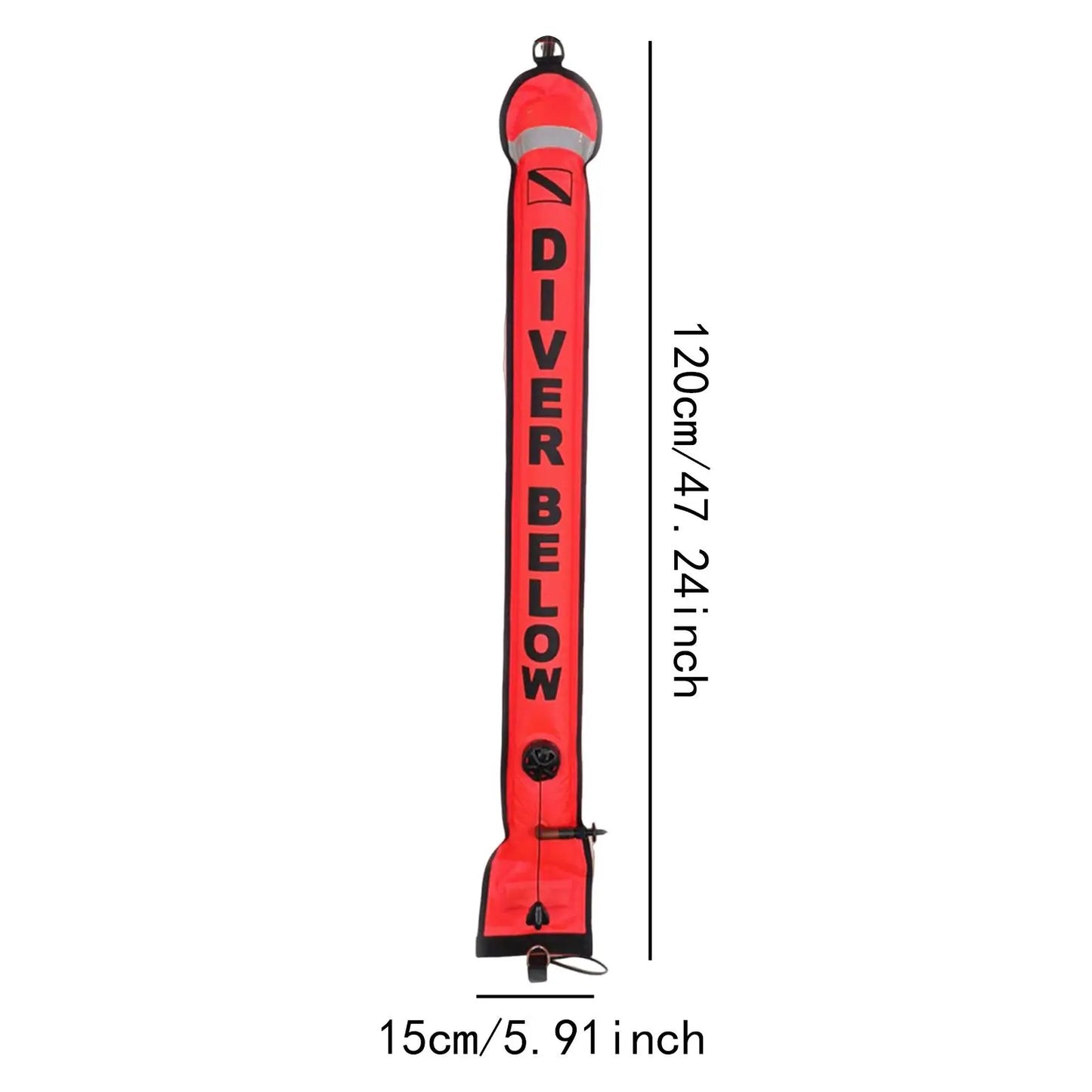 Bouée de marqueur de Surface de plongée sous-marine, équipement Compact pour plongeur sous-marin, Tube gonflable de plongée en apnée