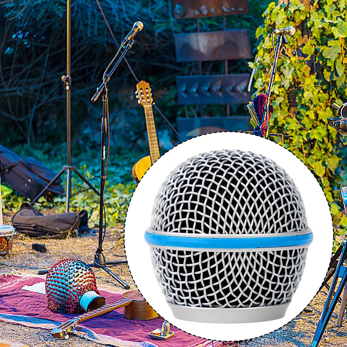 Tête de remplacement de Microphone en acier, 1 pièce, couvercle de Grille de micro pour 58 microph pour Shure Beta, accessoires de remplacement de Microphone