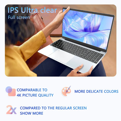 15.6 inch Intel N95 Business Laptop 16GB RAM 512GB SSD Backlit Keyboard With Fingerprint Bluetooth Camera for PS Office 365