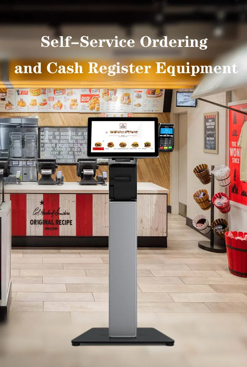 Kiosque de commande en libre Service de 21,5 pouces, Machine de paiement en libre Service pour commande de restauration rapide pour Restaurant