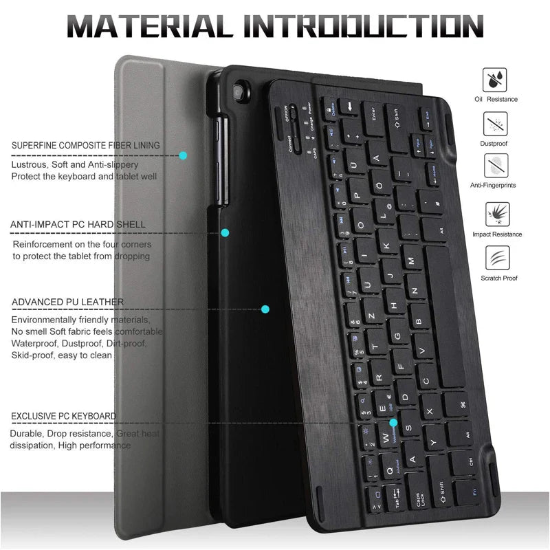 For New Redmi pad 2 11 inch 2025 Case with Keyboard,Detachable Wireless Keyboard+Tablet Cover Redmi pad 2 11" 2025 Funda