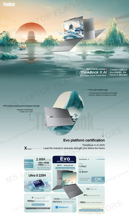 【2025 New】Lenovo ThinkBook X 32G+1T Ultra5/Ultra9/ARC 13.5inch 2.8K 120Hz （Optional Touch Version）