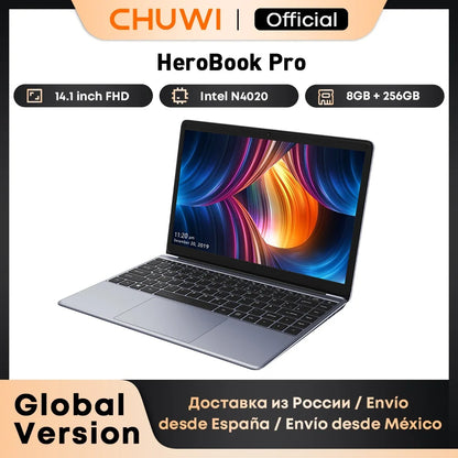 CHUWI HeroBook Pro 14.1" FHD Display Intel Celeron N4020 Dual-core 6GB RAM 128GB ROM Windows 11 Laptop with Full Size Keyboard