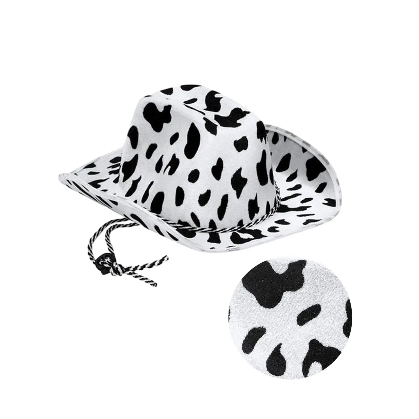 Lightweight and Sturdy Cow Print Cowboy Hat, Costume Accessories for Cowboy, Halloween Themed Parties, Stage