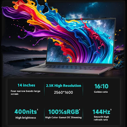 FIREBAT U4E 14 Inch Ryzen7 8745HS/7640HS  Radeon 780/760M DDR5 144Hz 2.5K Wifi6 BT5.1 16GB 512GB Gaming Gamer Bussiness Laptop