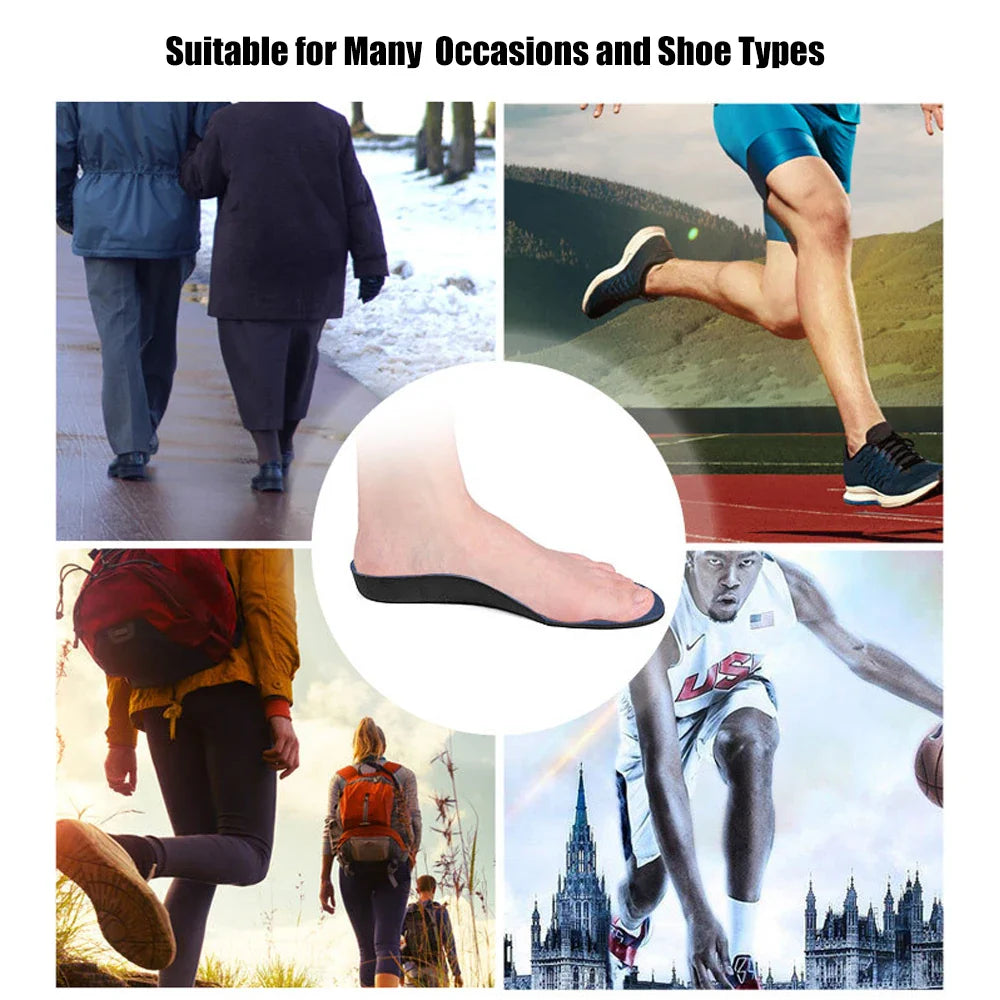 Semelle intérieure orthopédique Support de voûte plantaire semelles orthopédiques pour pieds plats pour soulager la pression doux respirant Absorption des chocs semelles intérieures thermiques