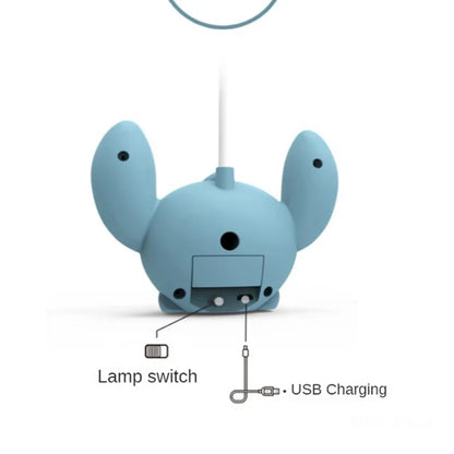 Lampe de bureau Led Lilo & Stitch, avec taille-crayon, pliable, mignonne, veilleuse de bureau, Recharge Usb, cadeau