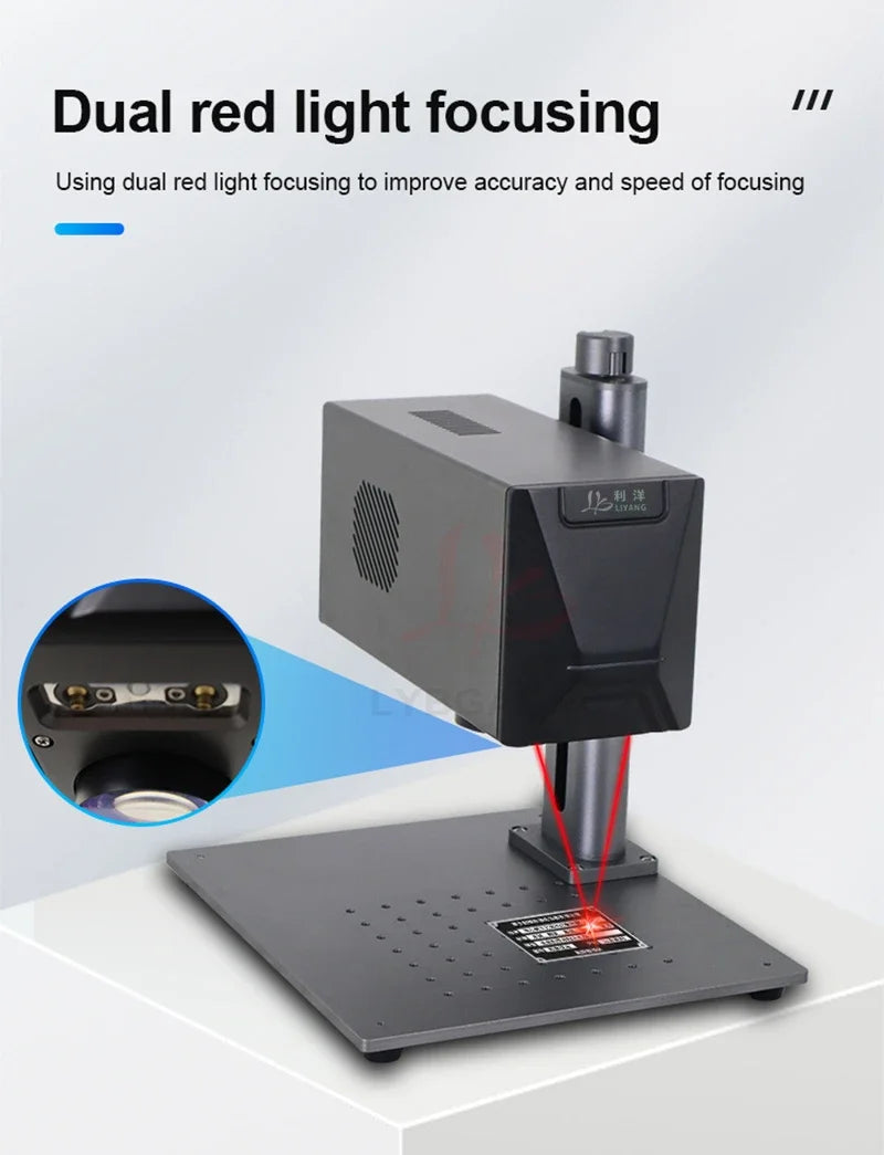 Fiber Laser Marking Machine 20W Mobile Control for Jewelry Metal Engraving Cutting 110x110mm Lens Computer Laser Marker 220V110V