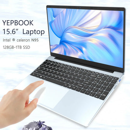 15.6 inch Intel N95 Business Laptop 16GB RAM 512GB SSD Backlit Keyboard With Fingerprint Bluetooth Camera for PS Office 365