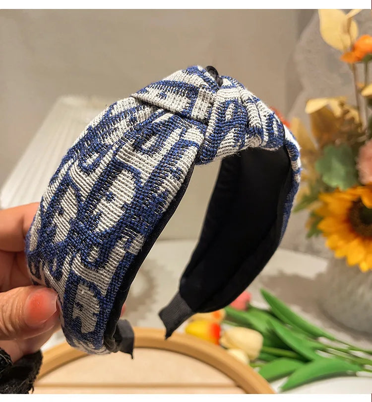 Bandeau rétro en tissu coloré style cow-boy, serre-tête avec crâne, bandeau de coiffure extérieur polyvalent et simple, nouvelle pince à cheveux élégante et tempéramentale
