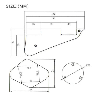 Plaque de protection LP Electric JE514, cavité de protection, couvercles de commutateur, plaque de sélection pour GB LP Electric Guitarra