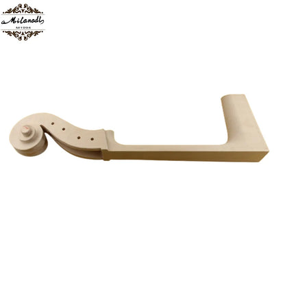 1pc unfinished 4/4 3/4 1/2 1/4 cello neck head scroll full size unvarnished DIY cello parts accessories