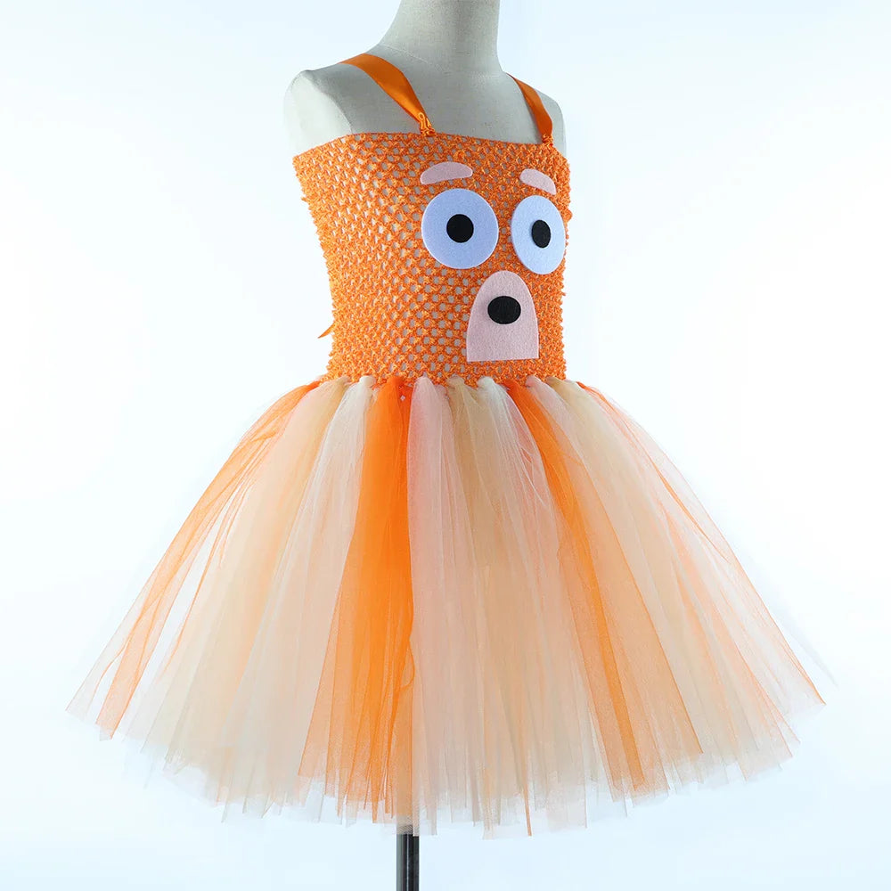 Costume pour filles, robe tutu de berger allemand de dessin animé, costumes de chiot pour enfants, déguisement de fête d'Halloween pour tout-petits
