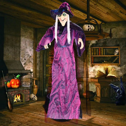 Halloween Sorcière Fantôme Décoration Pendentif Horreur Lumineux Accessoires Farce Jouets Électriques Maison Hantée Bar Club Décoration de Festival
