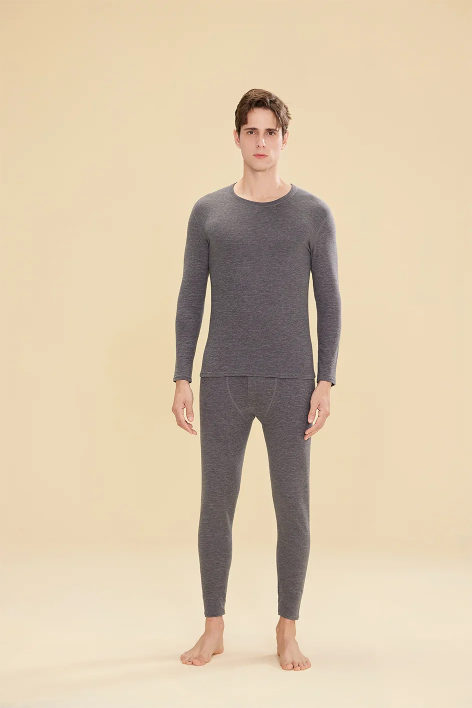 1 ensemble de sous-vêtements thermiques chauds en laine et soie pour femmes, ensembles de vêtements thermiques longs pour l'automne et l'hiver