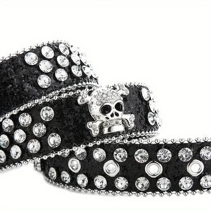 Ceinture élégante en cuir Pu Y2K, Style Cowgirl occidental, scintillante, BB, accessoires pour robe en jean pour femmes