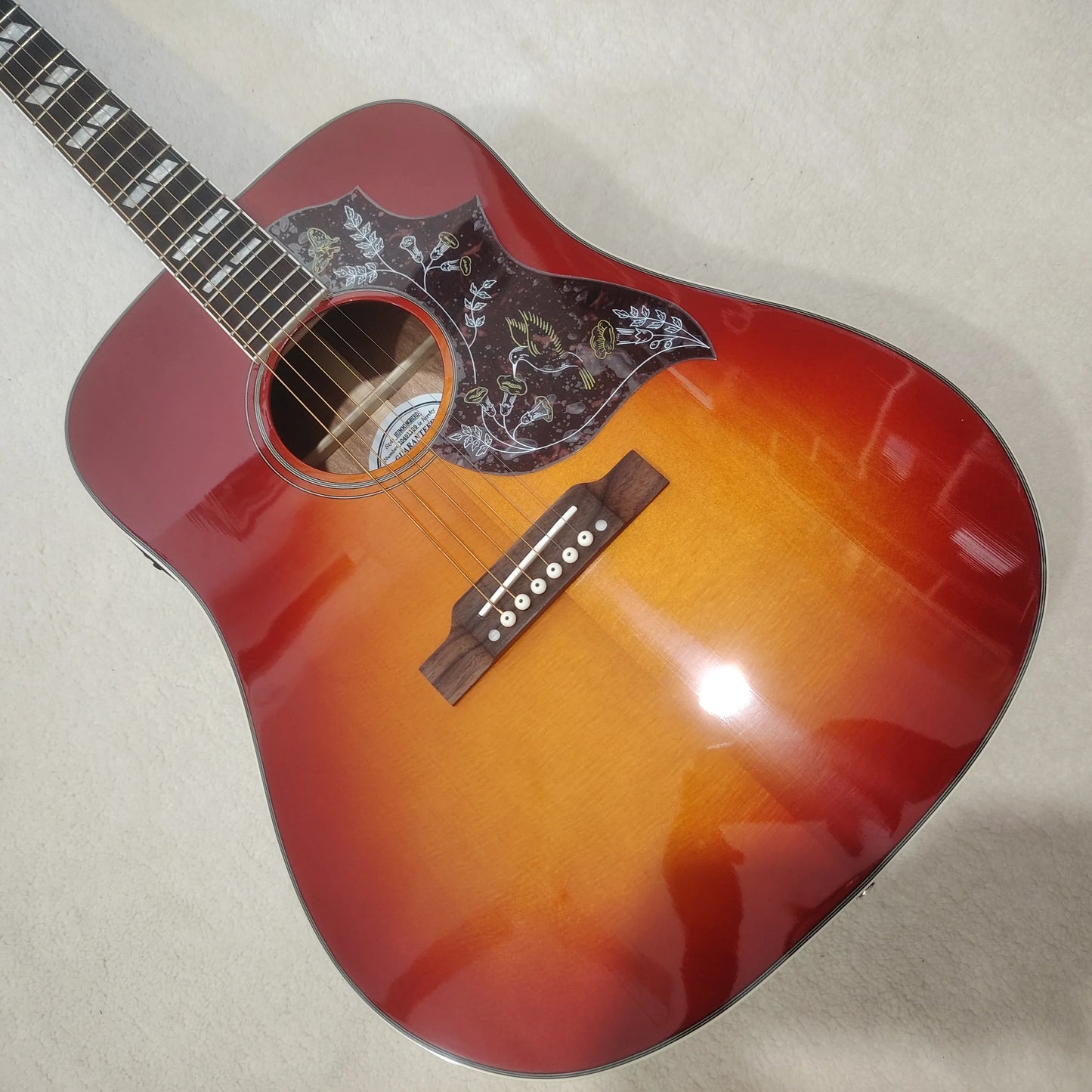 [Original Guitar] High-quality Bird acoustic guitar, solid spruce top, 301EQ, cow bone nut, free shipping from US warehouse,