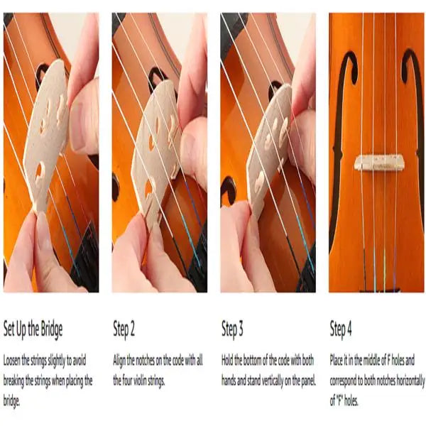 Nouveau Violon acoustique 1/4 avec étui, colophane rose