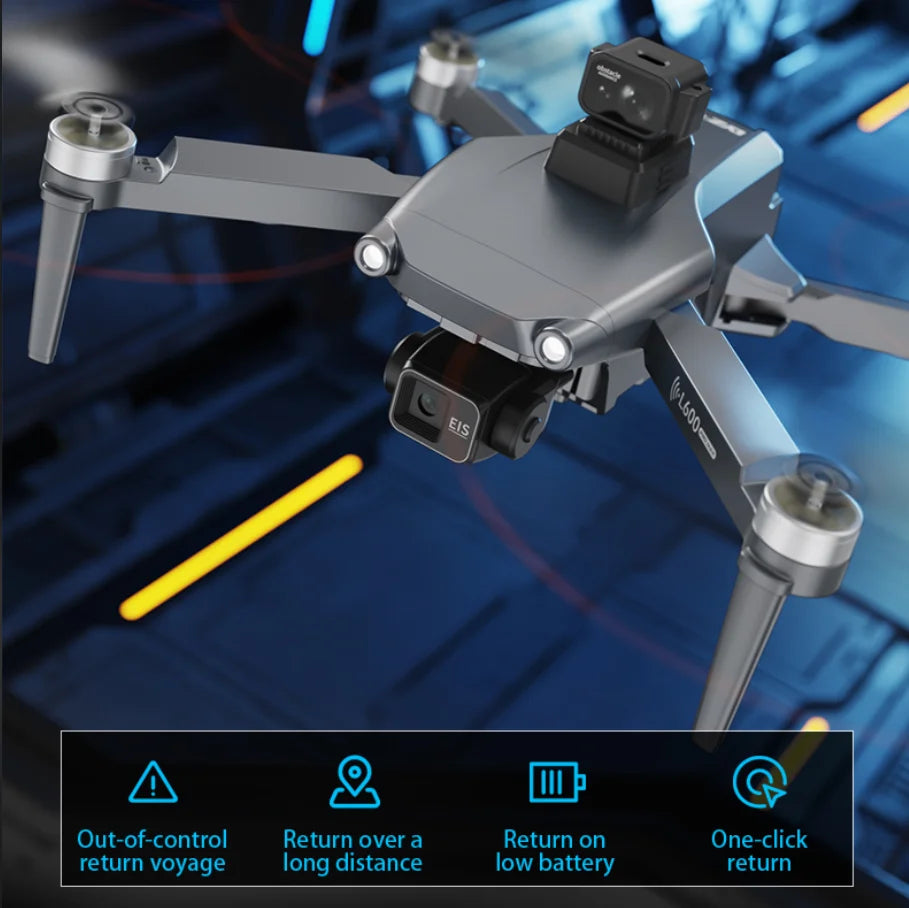 Drone professionnel L600-1 Pro MAX 4K avec caméra HD, GPS à cardan 3 axes, 360 °   Jouets pour évitement d'obstacles 5G WIFI RC Quadcopter